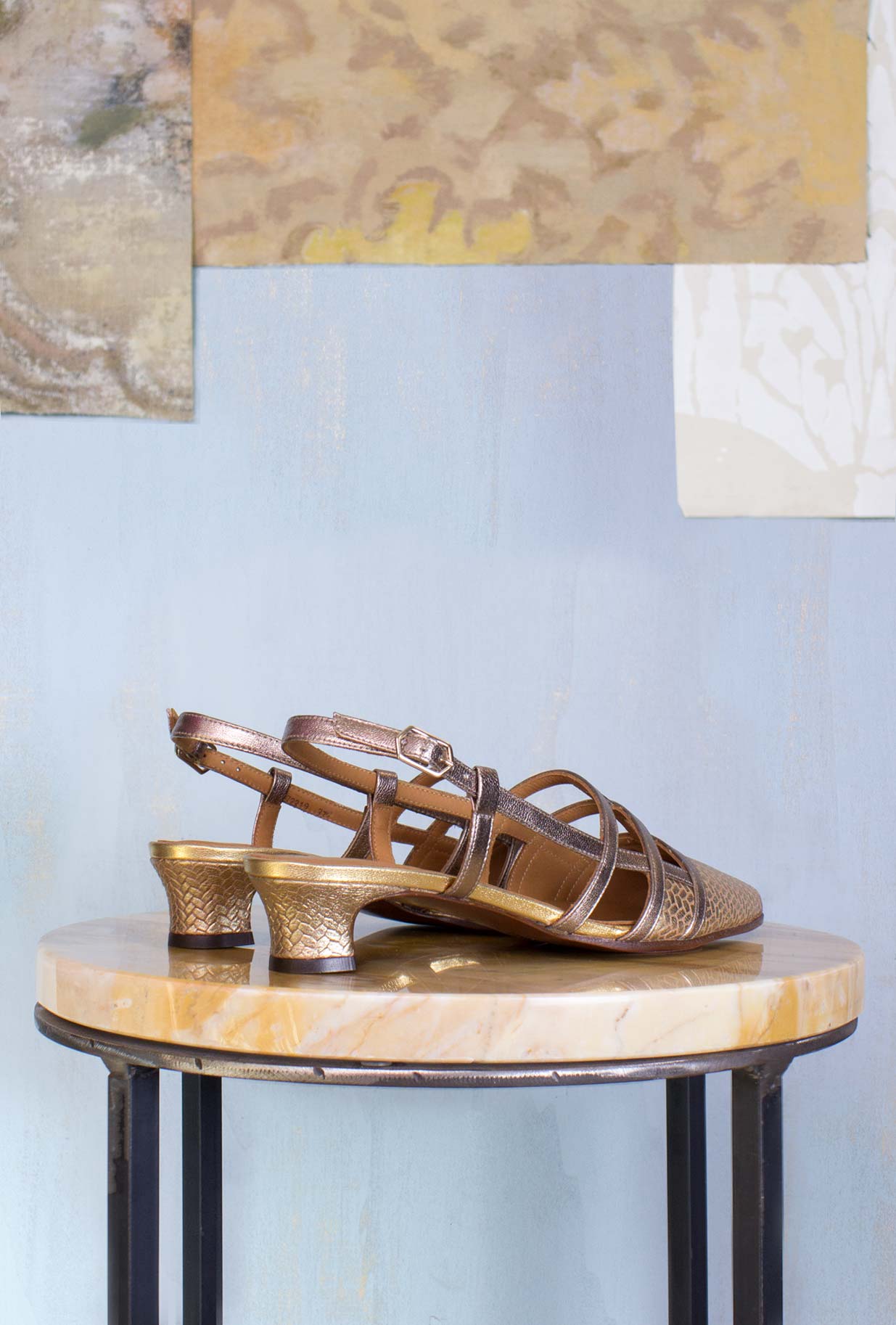 Chie Mihara SS23 Donna Slingback Heda Platinum Tacco Basso