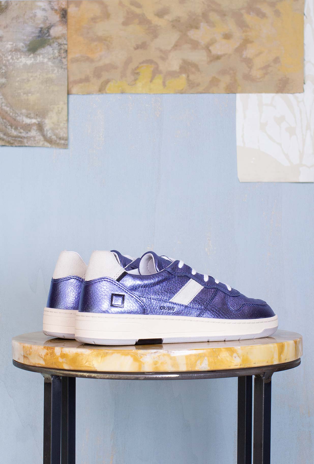 D.A.T.E. Donna Sneakers Court 2.0 Shiny Blue