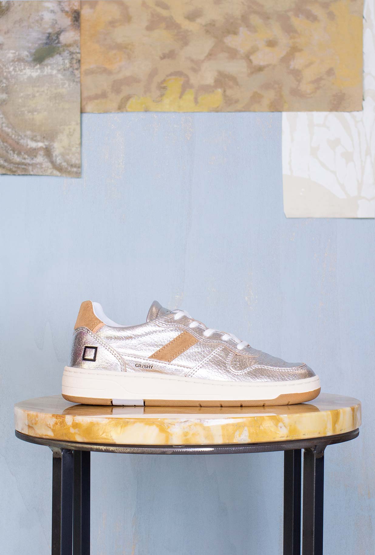 D.A.T.E. Donna Sneakers Court 2.0 Shiny Silver