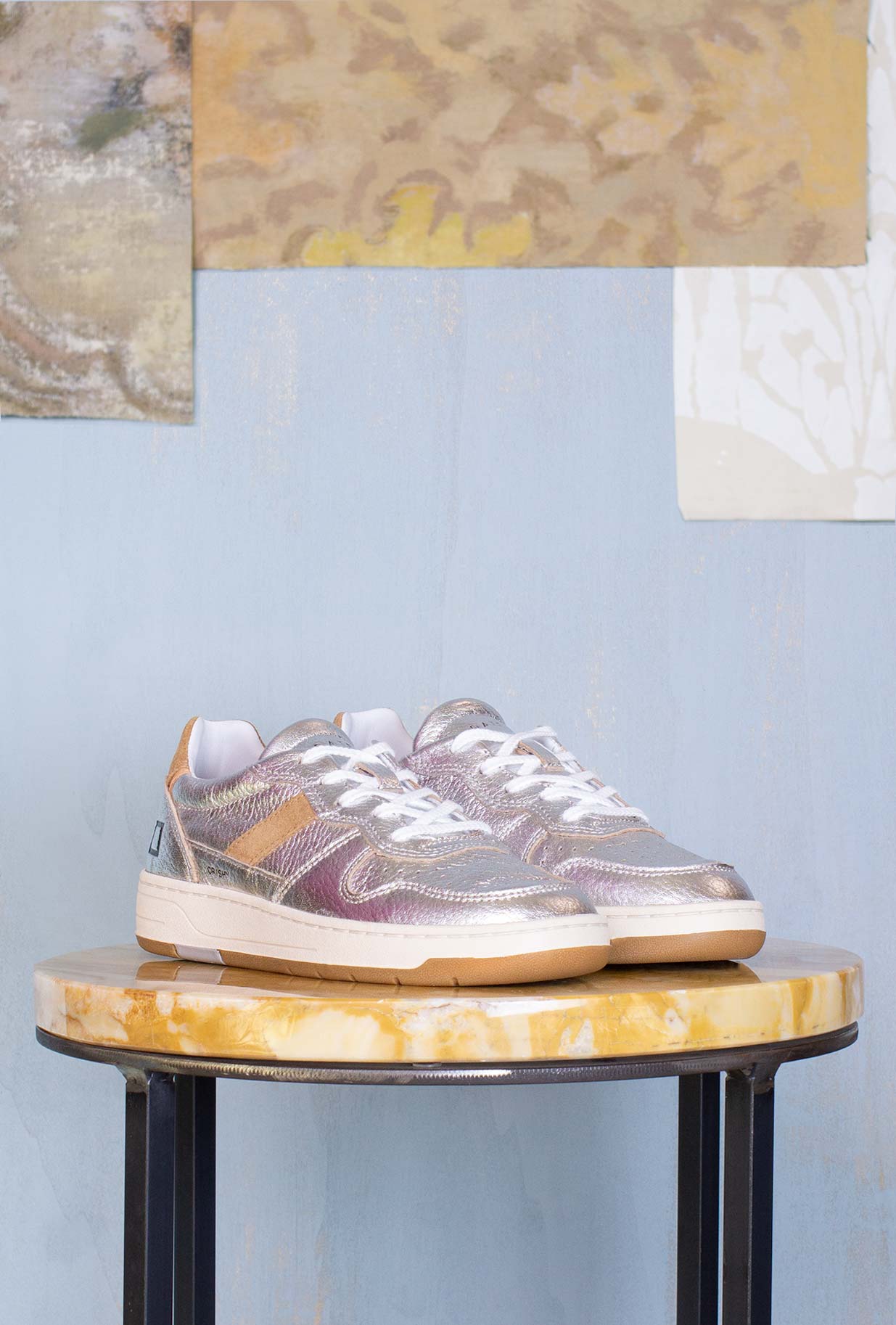 D.A.T.E. Donna Sneakers Court 2.0 Shiny Silver