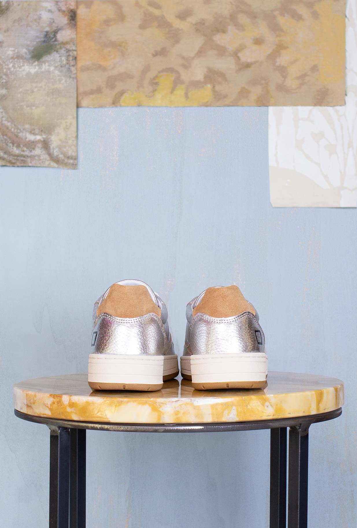 D.A.T.E. Donna Sneakers Court 2.0 Shiny Silver