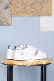 D.A.T.E. Donna Sneakers Hill Low Calf White Green