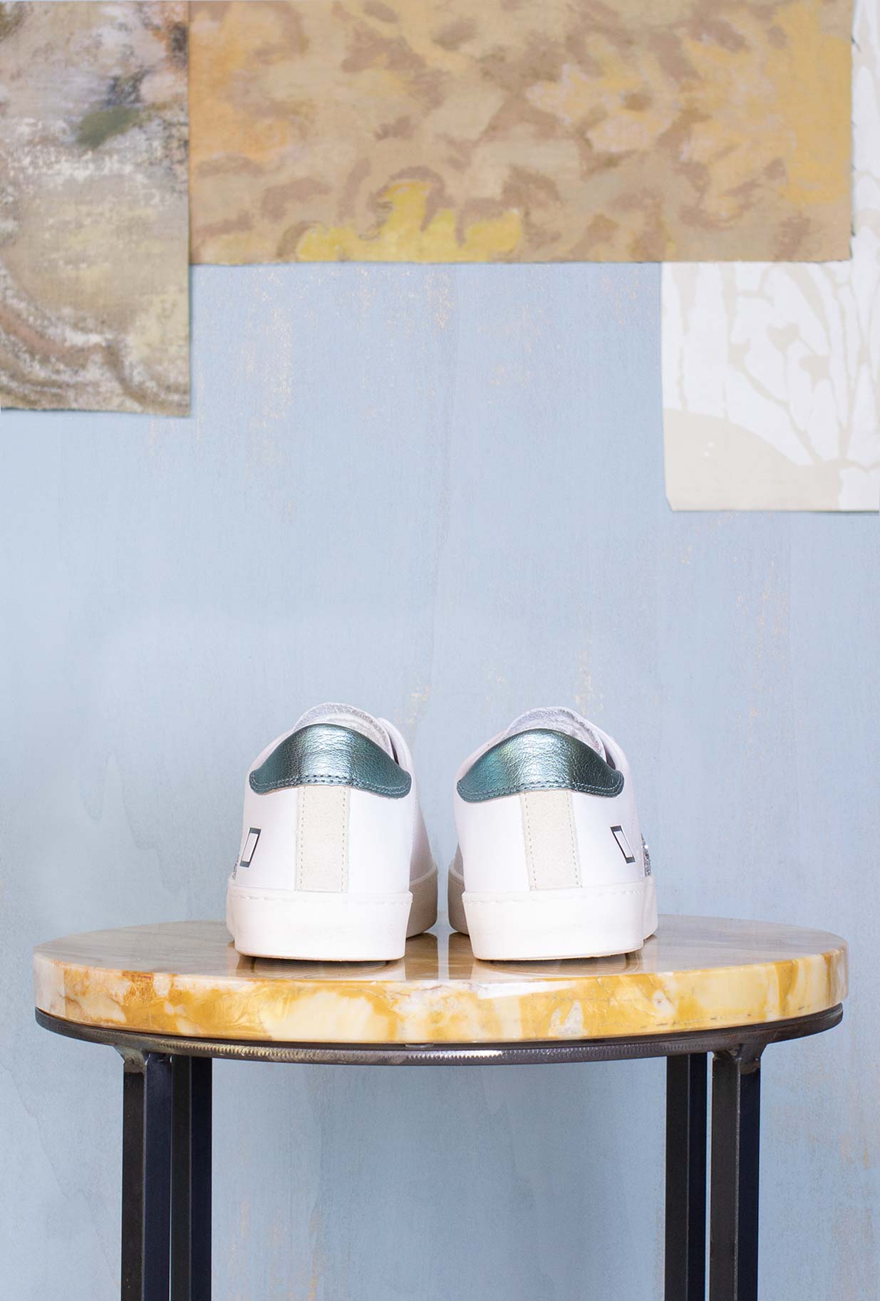 D.A.T.E. Donna Sneakers Hill Low Calf White Green