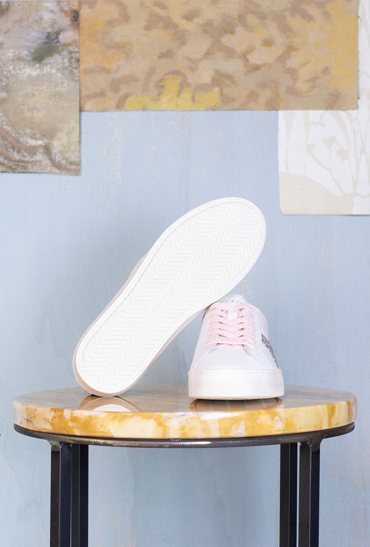 D.A.T.E. Donna Sneakers Hill Low Calf White Green