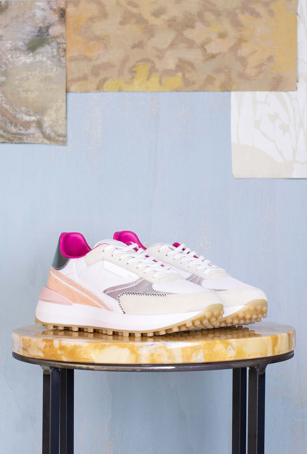 D.A.T.E. Donna Sneakers Running Lampo White-Army