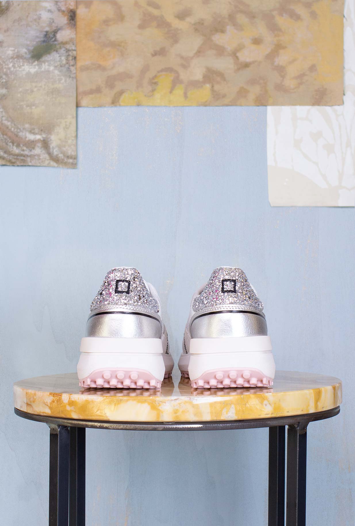 D.A.T.E. Donna Sneakers Running Lampo White-Silver
