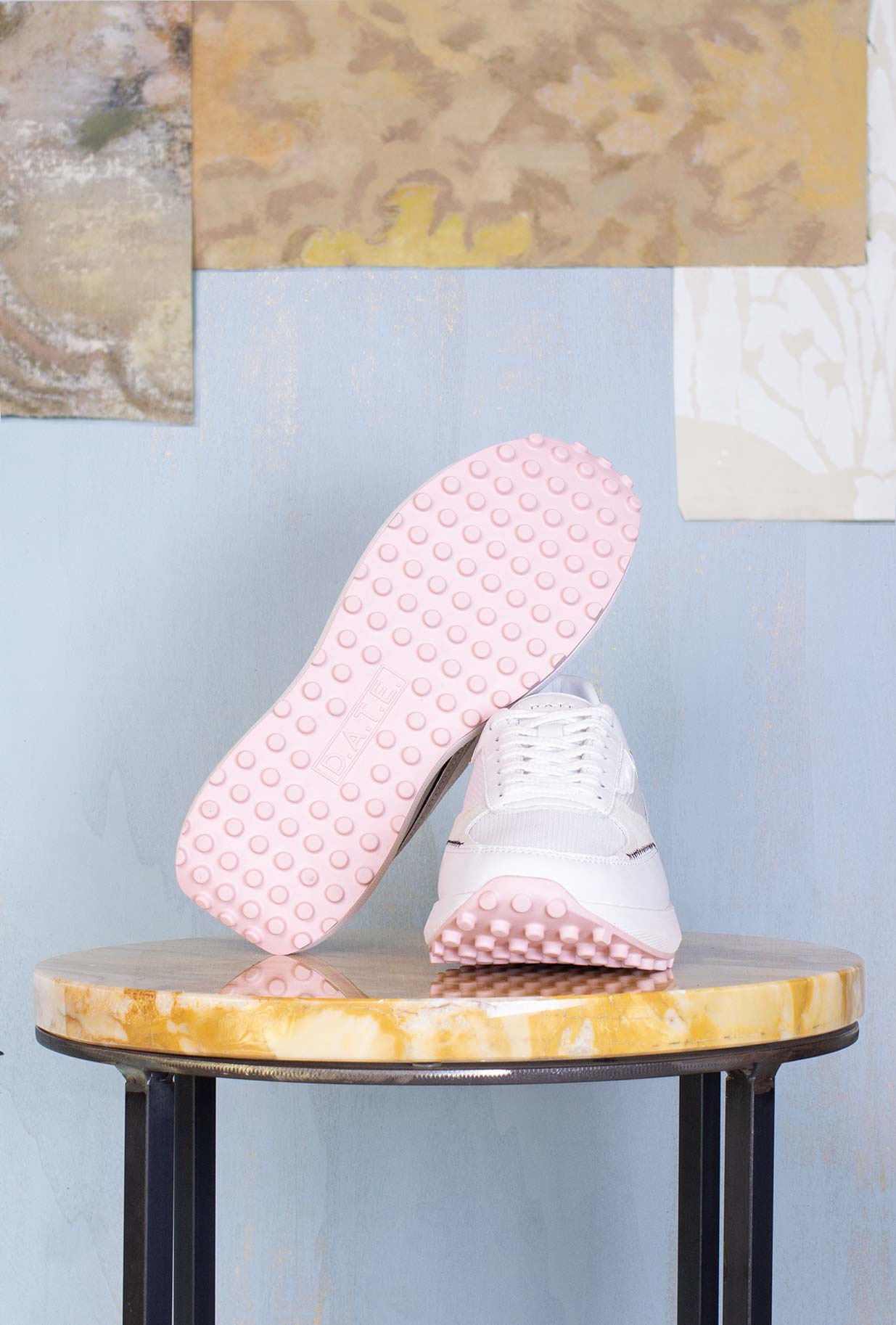 D.A.T.E. Donna Sneakers Running Lampo White-Silver