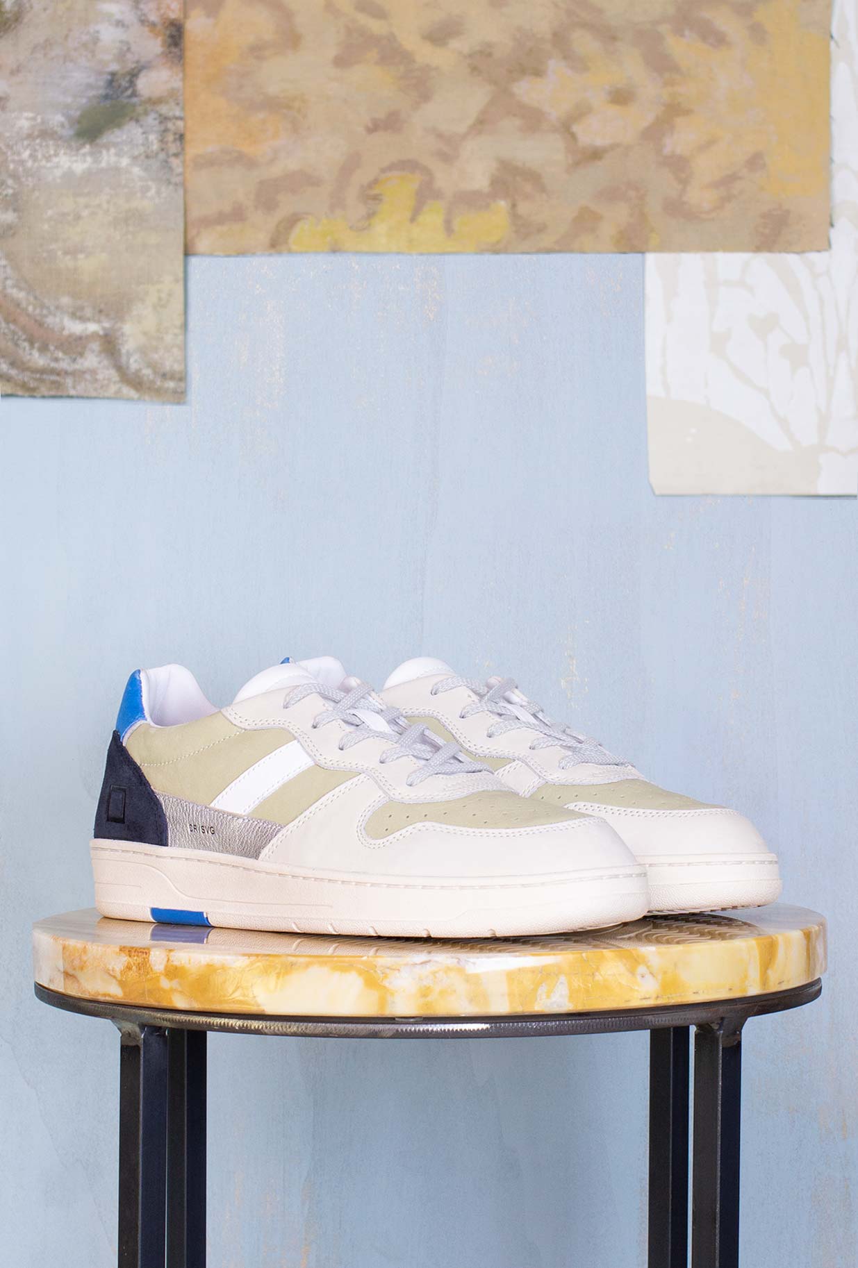Sneakers DATE Court 2.0 Grey, blue e mint da uomo primavera estate 2023 