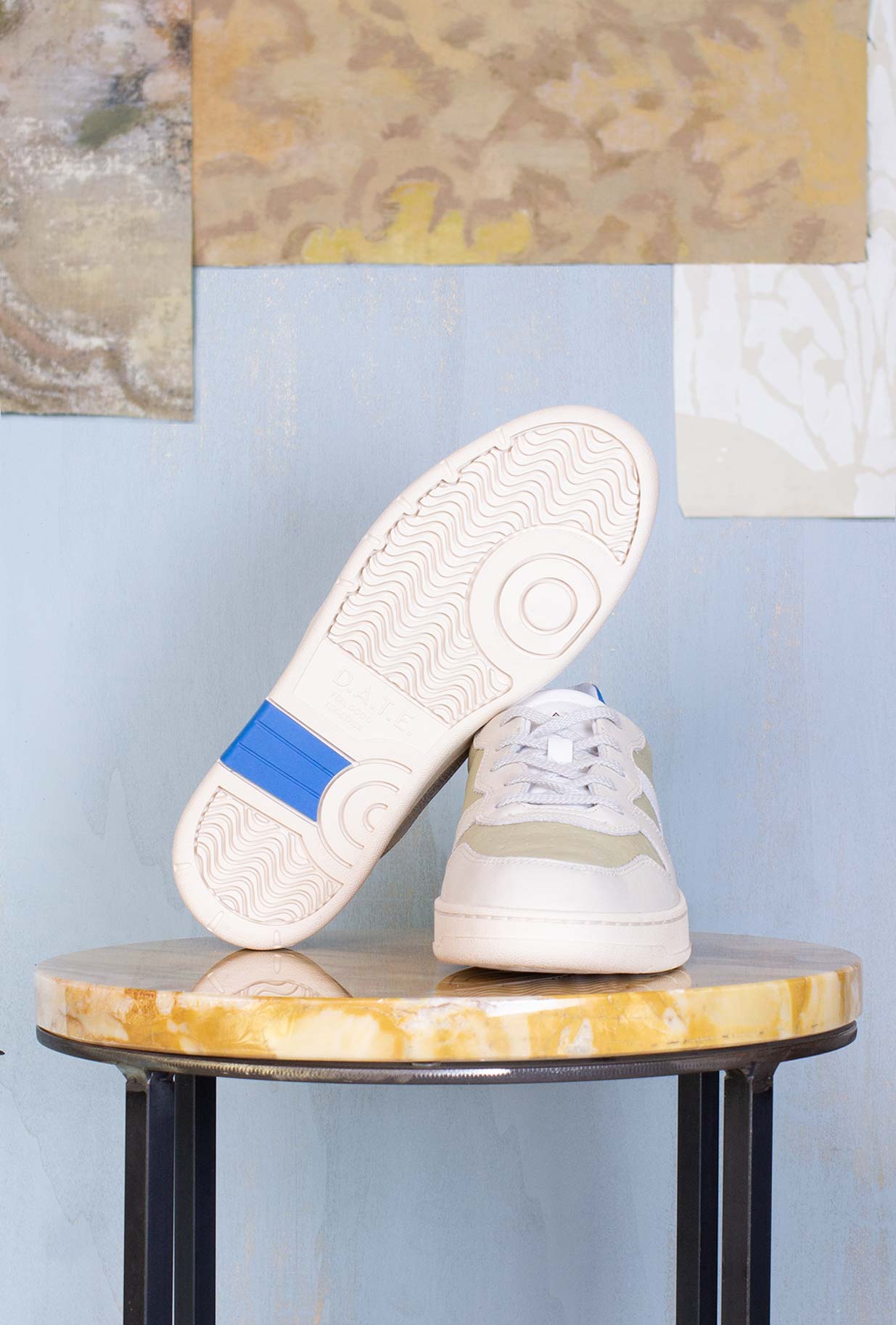 Sneakers DATE Court 2.0 Grey, blue e mint da uomo primavera estate 2023 
