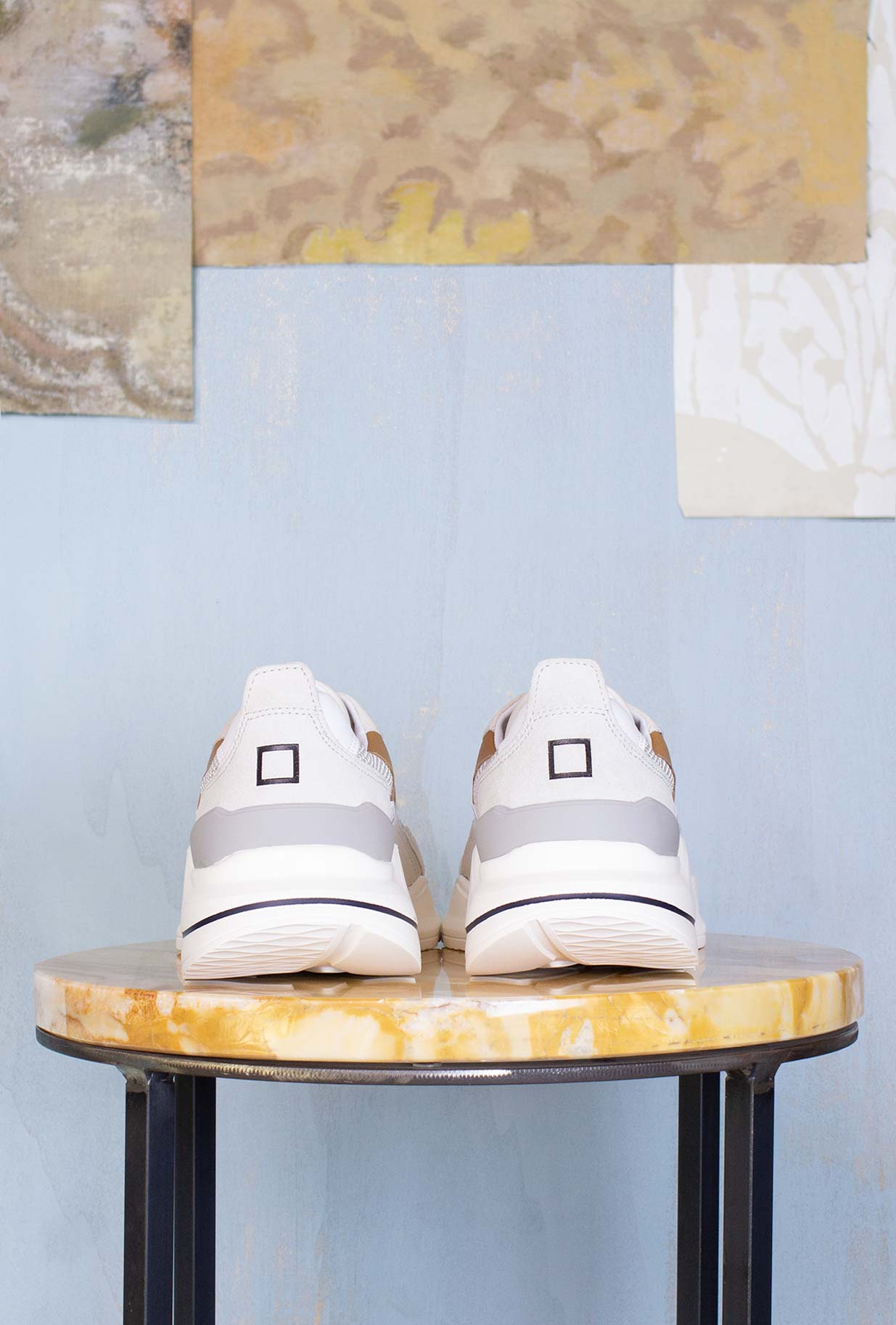 Sneakers DATE Fuga da uomo nella colorway natural white-cuoio