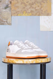 D.A.T.E. Uomo Sneakers Court Leather White-Orange