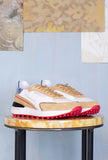 D.A.T.E. Uomo Sneakers running Lampo Nylon White-Bluette
