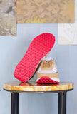 D.A.T.E. Uomo Sneakers running Lampo Nylon White-Bluette
