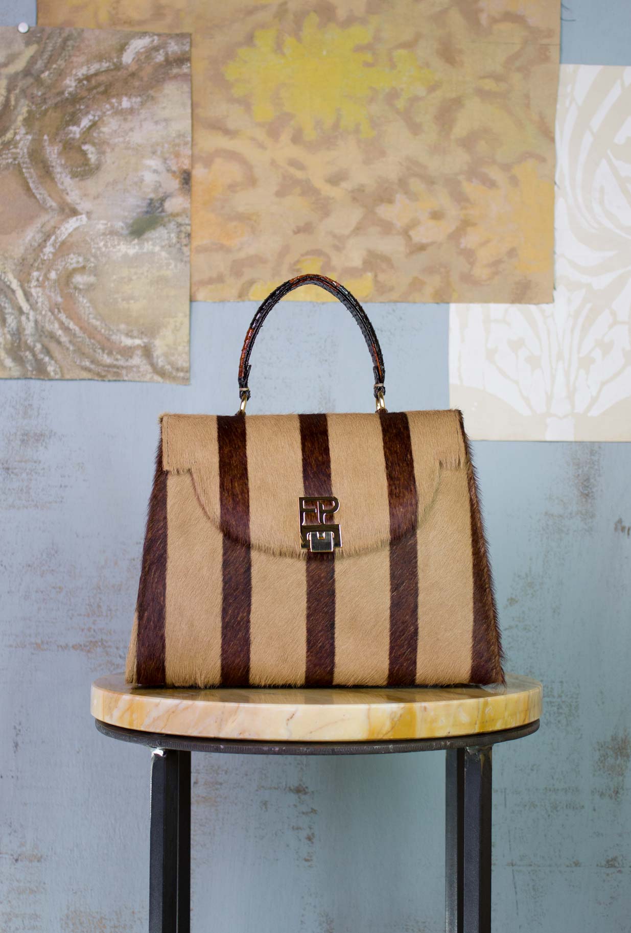 FEDERICO PRICE Bag Borsa a Mano Cathrine 70's Pony Decò Autunno-Inverno 22