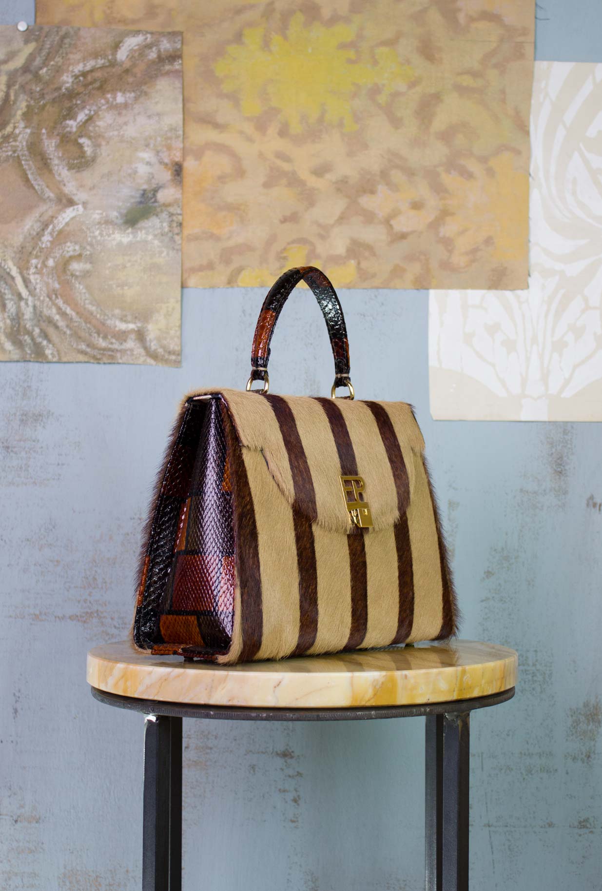 FEDERICO PRICE Bag Borsa a Mano Cathrine 70's Pony Decò Autunno-Inverno 22