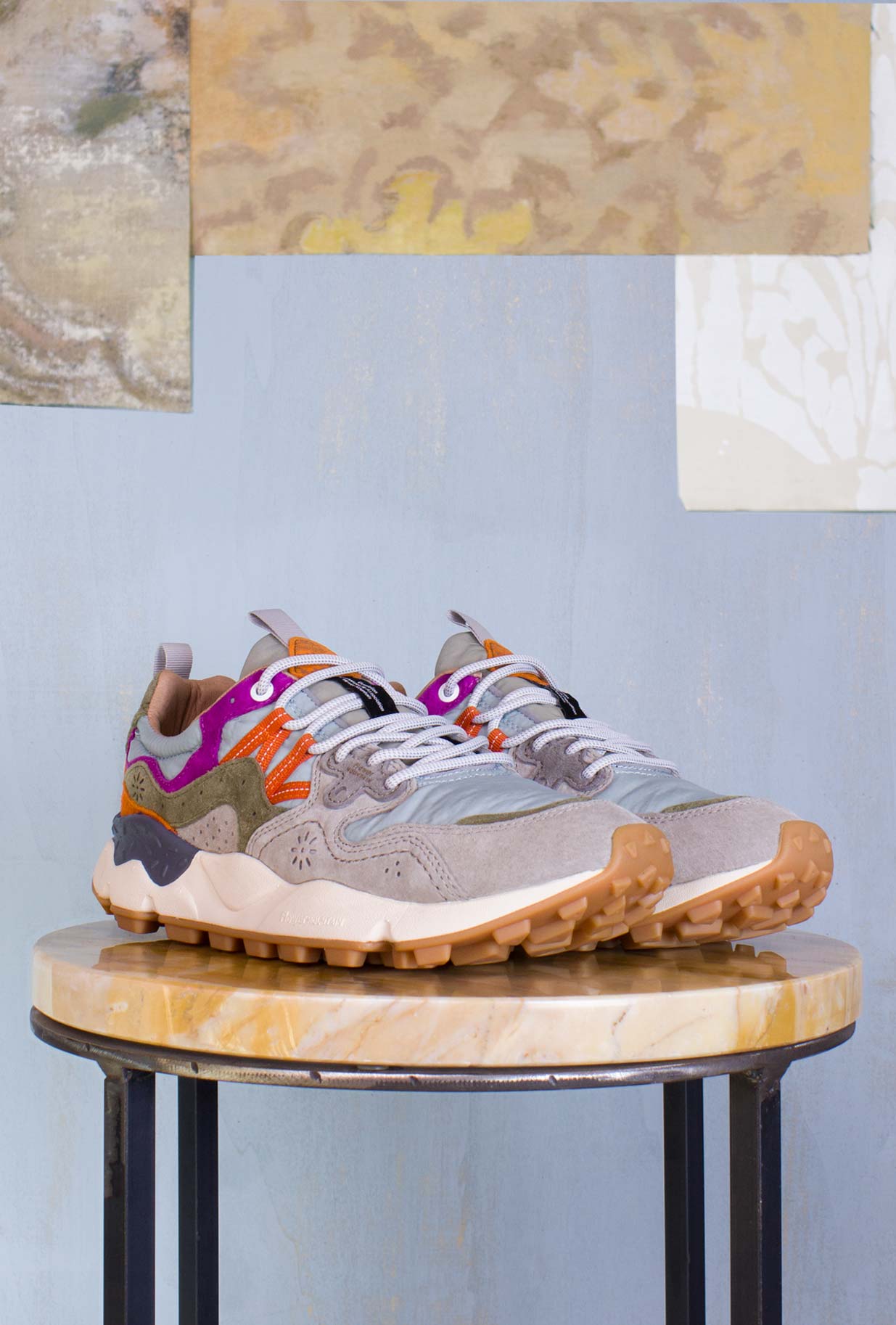 Flower Mountain SS23 Uomo Sneakers Yamano 3 Man Grey-Azure