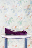 Ballerina Bow in Suede Purple