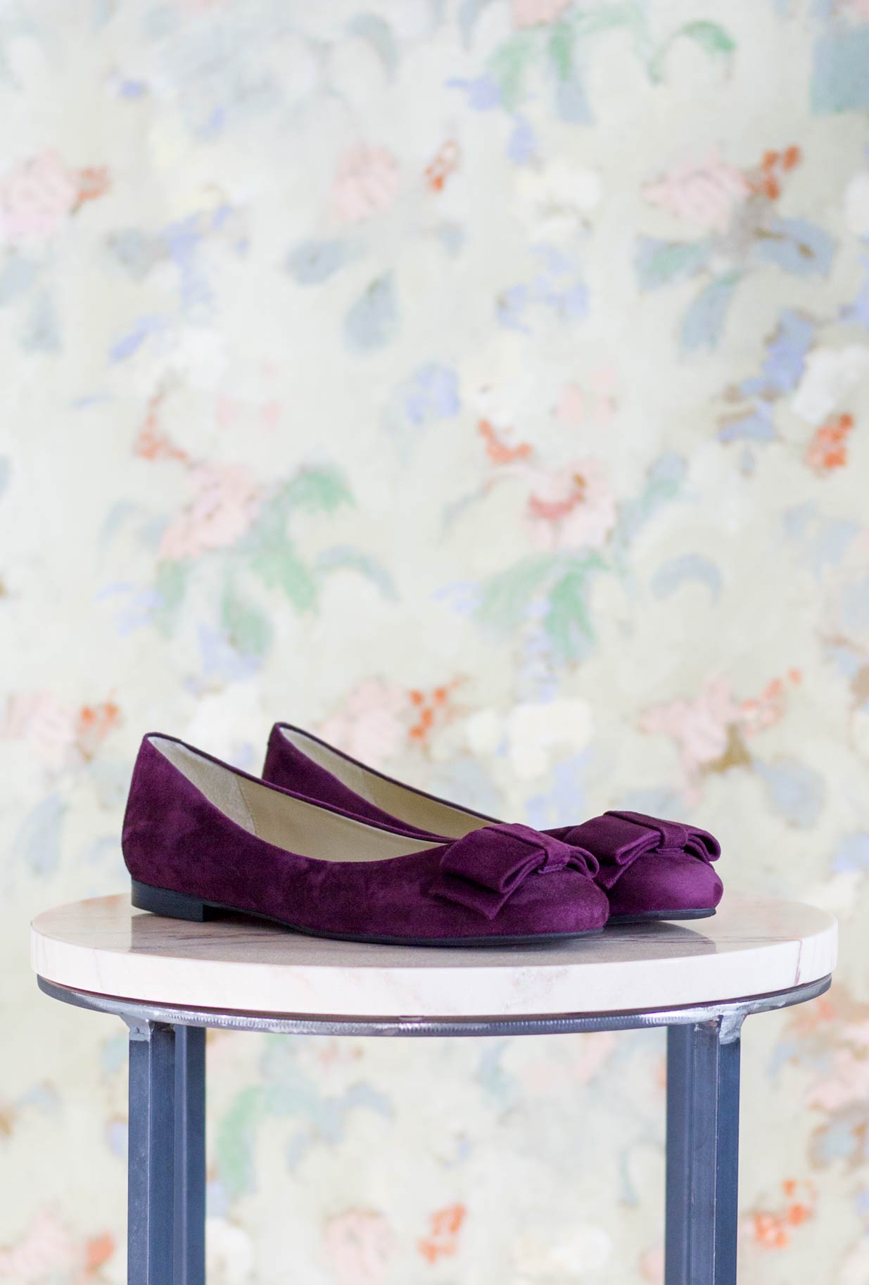 Greige Loves Galax Ballerina Bow con Fiocco in Suede Purple