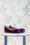 Greige Loves Galax Ballerina Bow con Fiocco in Suede Purple