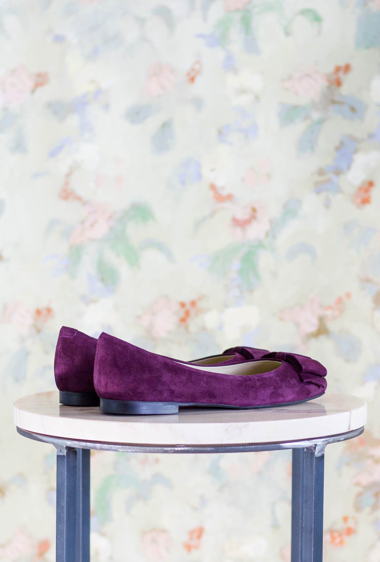 Greige Loves Galax Ballerina Bow con Fiocco in Suede Purple