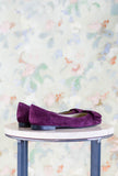 Greige Loves Galax Ballerina Bow con Fiocco in Suede Purple