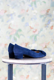 Greige Loves Galax Shoes Donna Décolleté Bow in Suede Blue Lerici