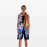 Stola Folk Blue