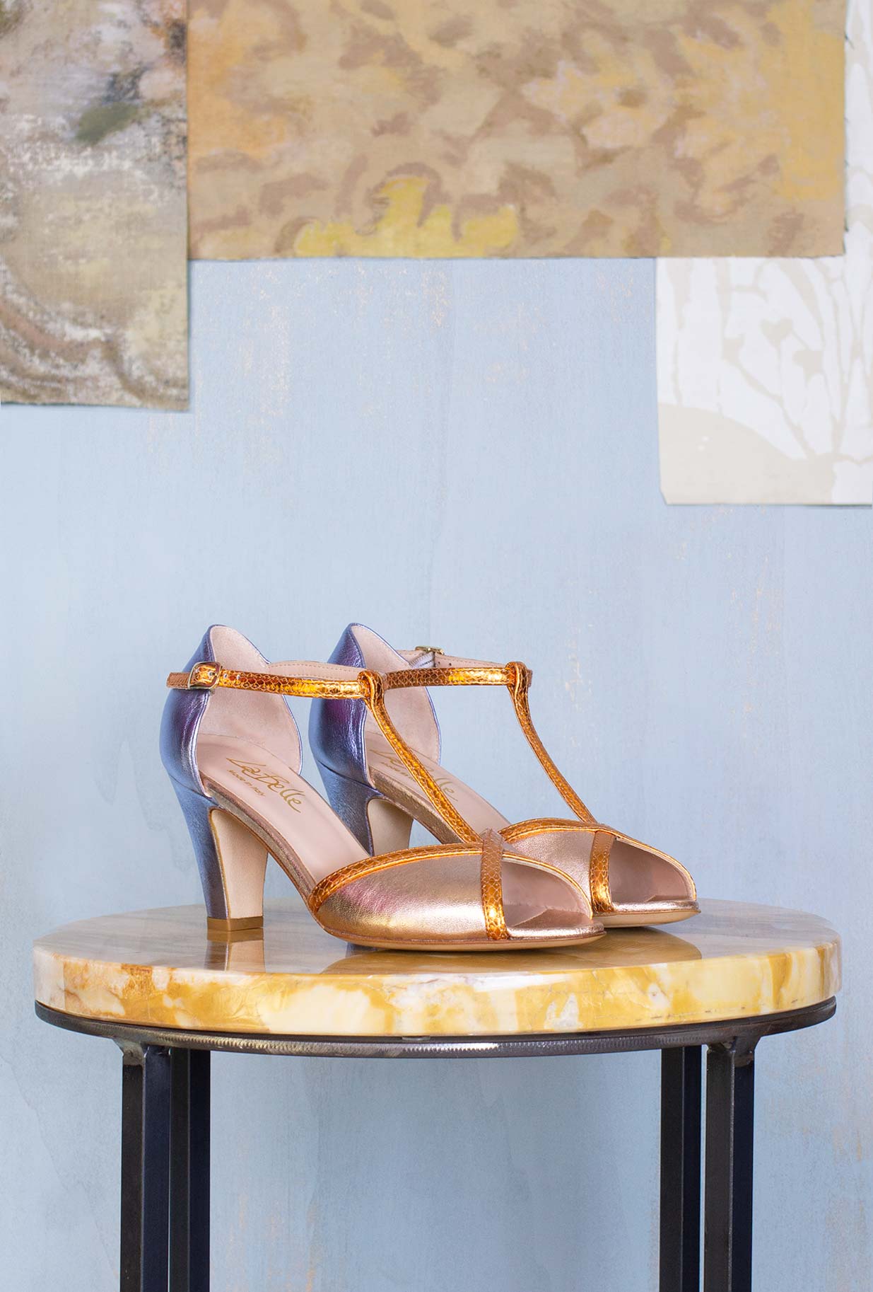 La Belle Shoes Donna Décolleté Open-Toe Tango 065 Shiny Sky