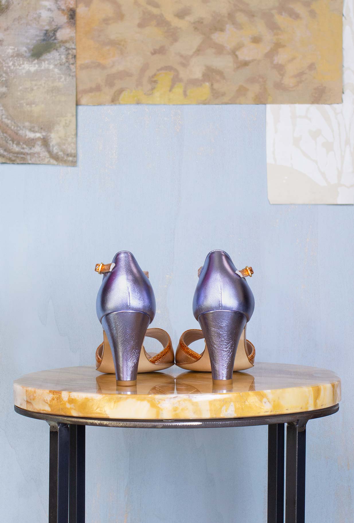 La Belle Shoes Donna Décolleté Open-Toe Tango 065 Shiny Sky