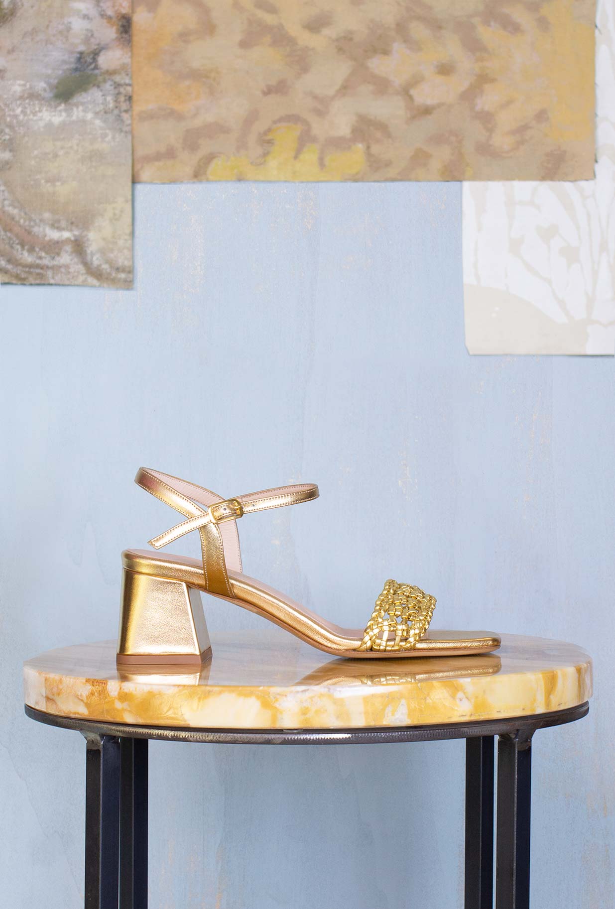 La Belle Shoes Donna Sandalo Netty 055 Shiny Gold