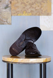 Lemargo Shoes Uomo Scarpa Derby dirk in pelle intrecciata e anticata a mano color Testa di Moro