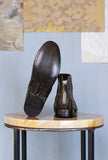 Lemargo shoes Donna Stivaletto Fujiko 025 pelle intrecciata ed anticata a mano Olive