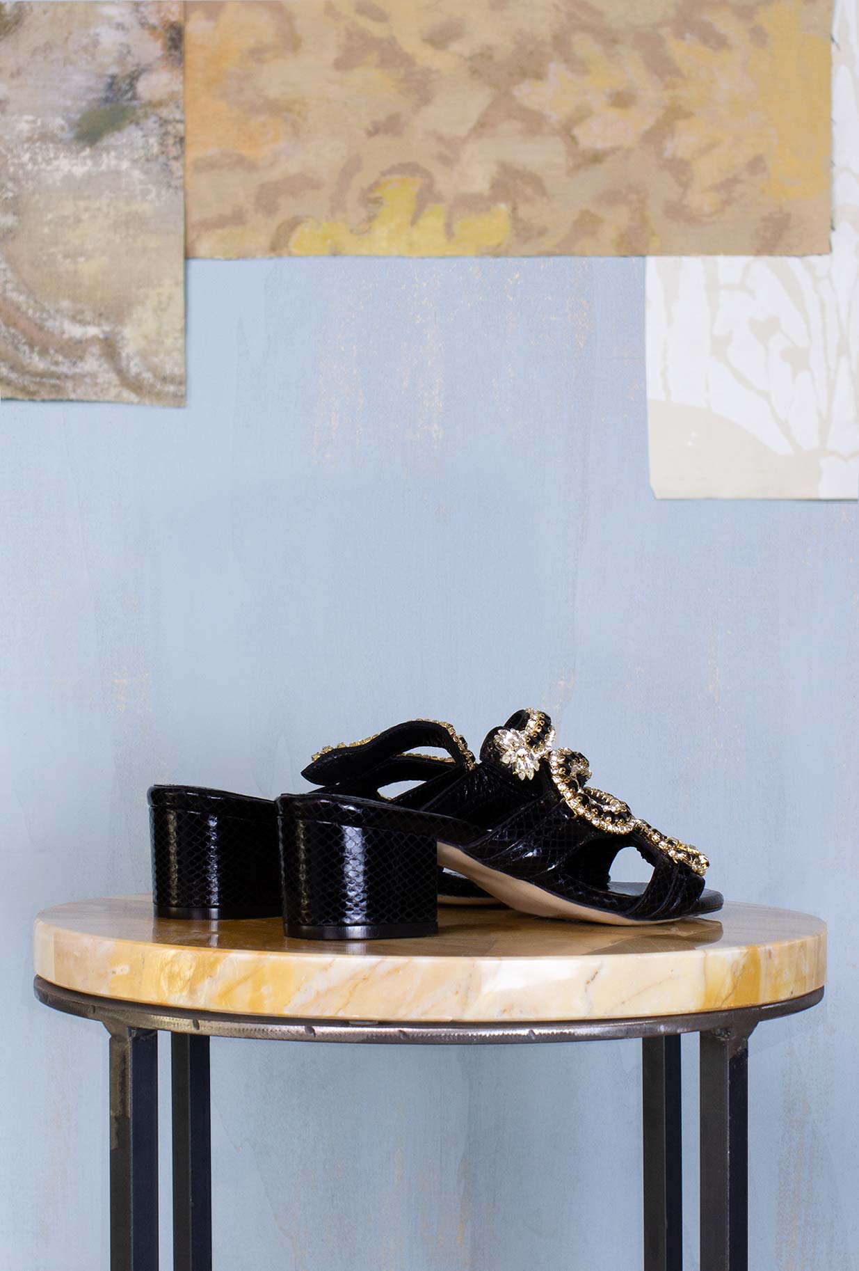 Rise Shoes Donna Sandalo Gioiello Cleo Snake 055 Black