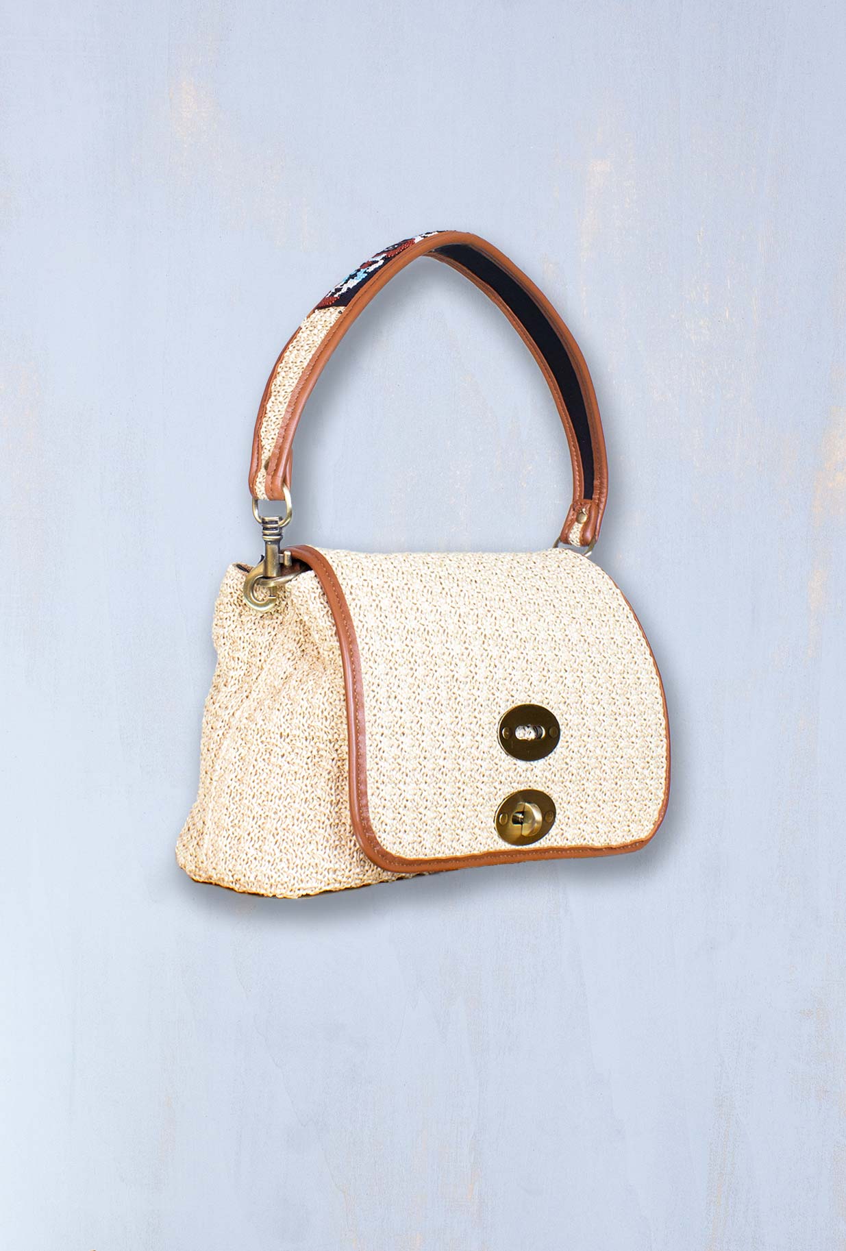 Borsa Goa Crochet da donna di via mail bag color corda PE23