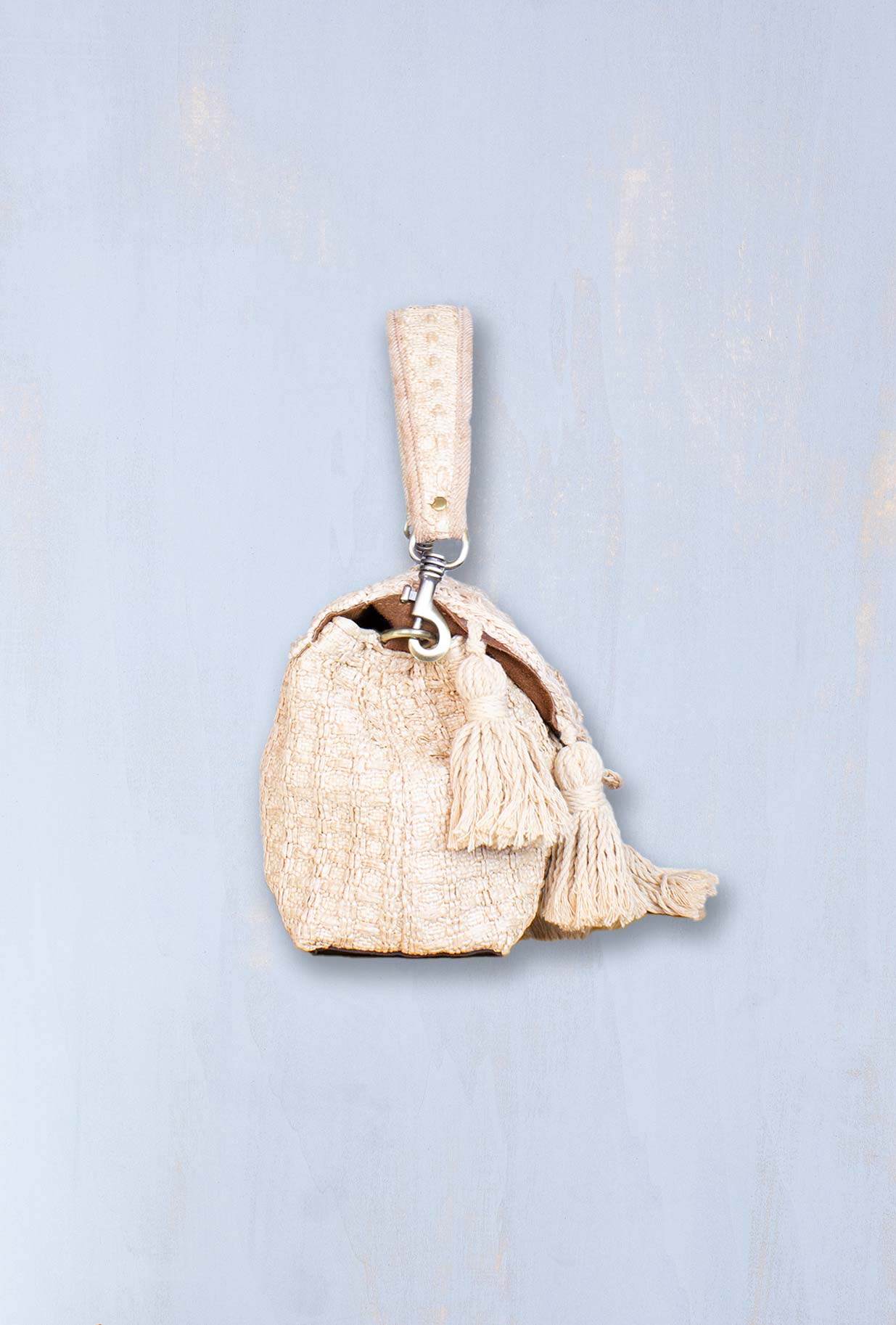 Borsa isla crochet cotton corda di Via Mail Bag color beige PE23