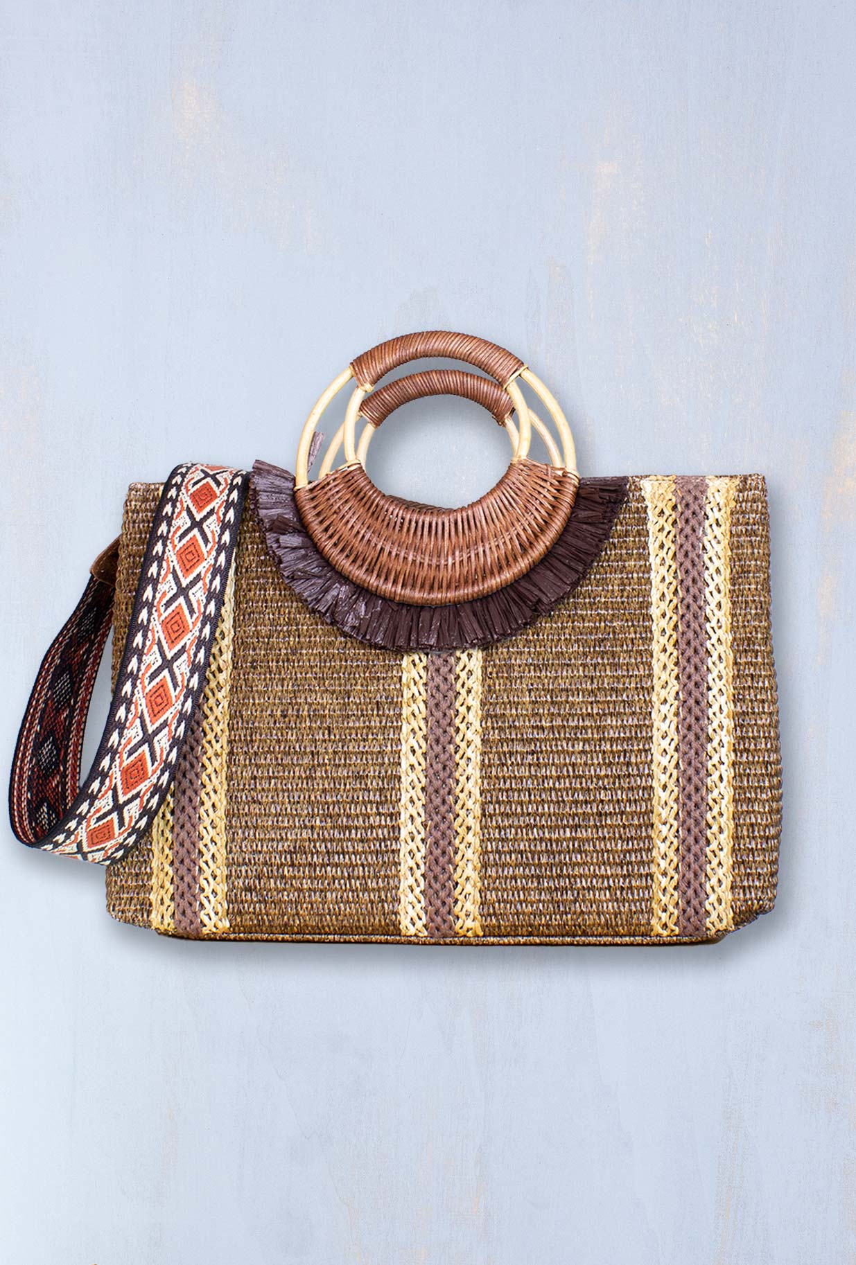 Borsa Playa tribe di Via Mail Bag color caffe PE23