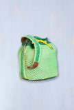 Borsa Secchiello Bouquet da donna color verde smeraldo della maison Via Mail Bag collezione PE23