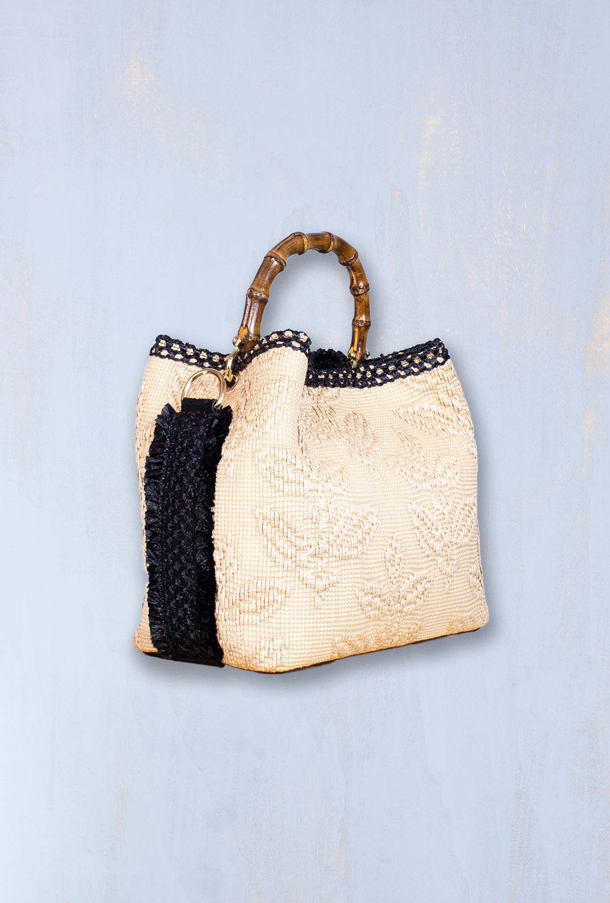 Borsa secchiello coral chic natural da donna by Via Mail Bag collezione primavera estate