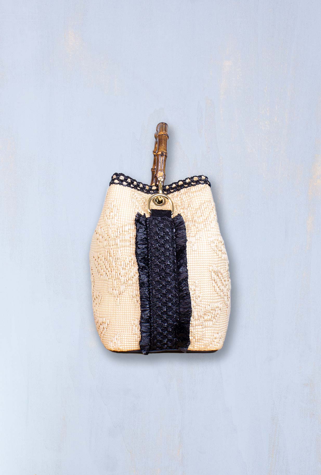 Borsa secchiello coral chic natural da donna by Via Mail Bag collezione primavera estate