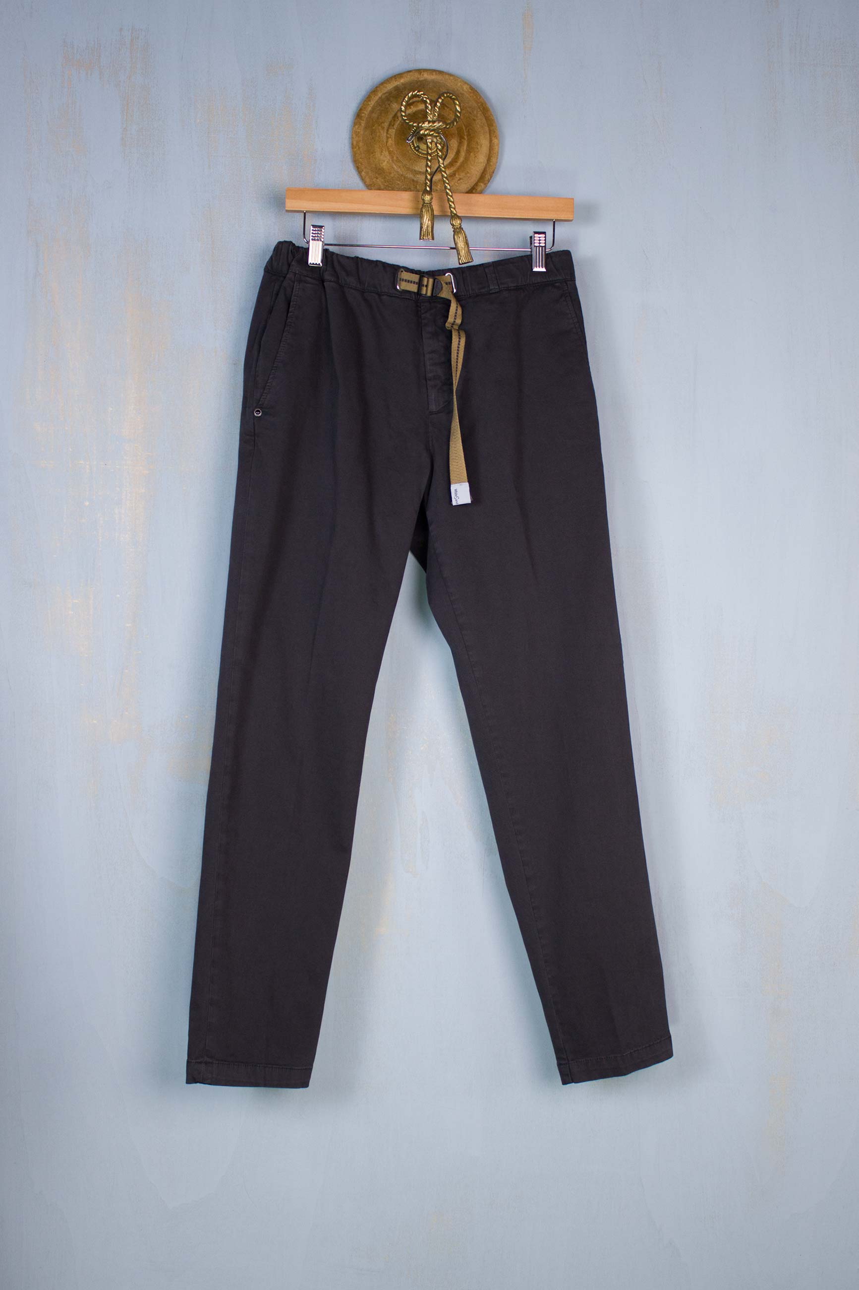 WHITE SAND Pantalone da Uomo Jogger in Twill di cotone Warm-Touch color Carbone Autunno Inverno 22